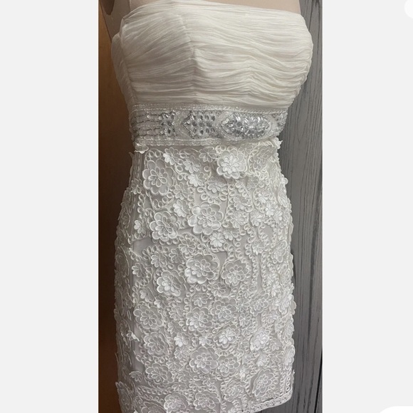 Sue Wong nocturne white strapless dress - Picture 10 of 10